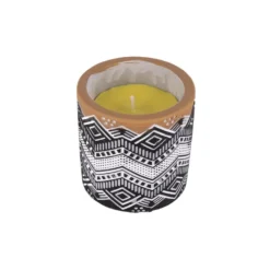 Vela Aromática De Citronela Maceta Decorada 170 G Caja 6 Unid.