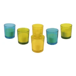 Vela Aromática De Citronela Vaso Decorado 200 G Caja 6 Unid.