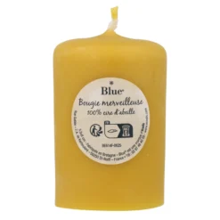 Vela de cera cilíndrica mediana 175 g Blue 6 uds