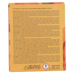 Vela perfumada Oriental Oud en vaso rayado naranja 9x8 cm Roura
