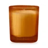 Vela perfumada vainilla y tonka en vaso rayado amarillo 9x8 cm Roura