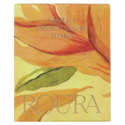 Vela perfumada vainilla y tonka en vaso rayado amarillo 9x8 cm Roura