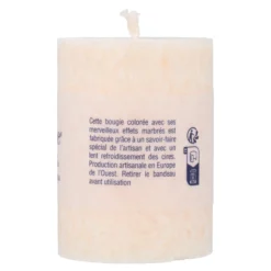 Velas cilíndrica pequeña color marfil 56 x 80 mm 174 g Blue 6 uds