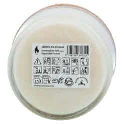 Vela vaso perfumada 100% Cera de Soja Jazmín de Oriente CanVela
