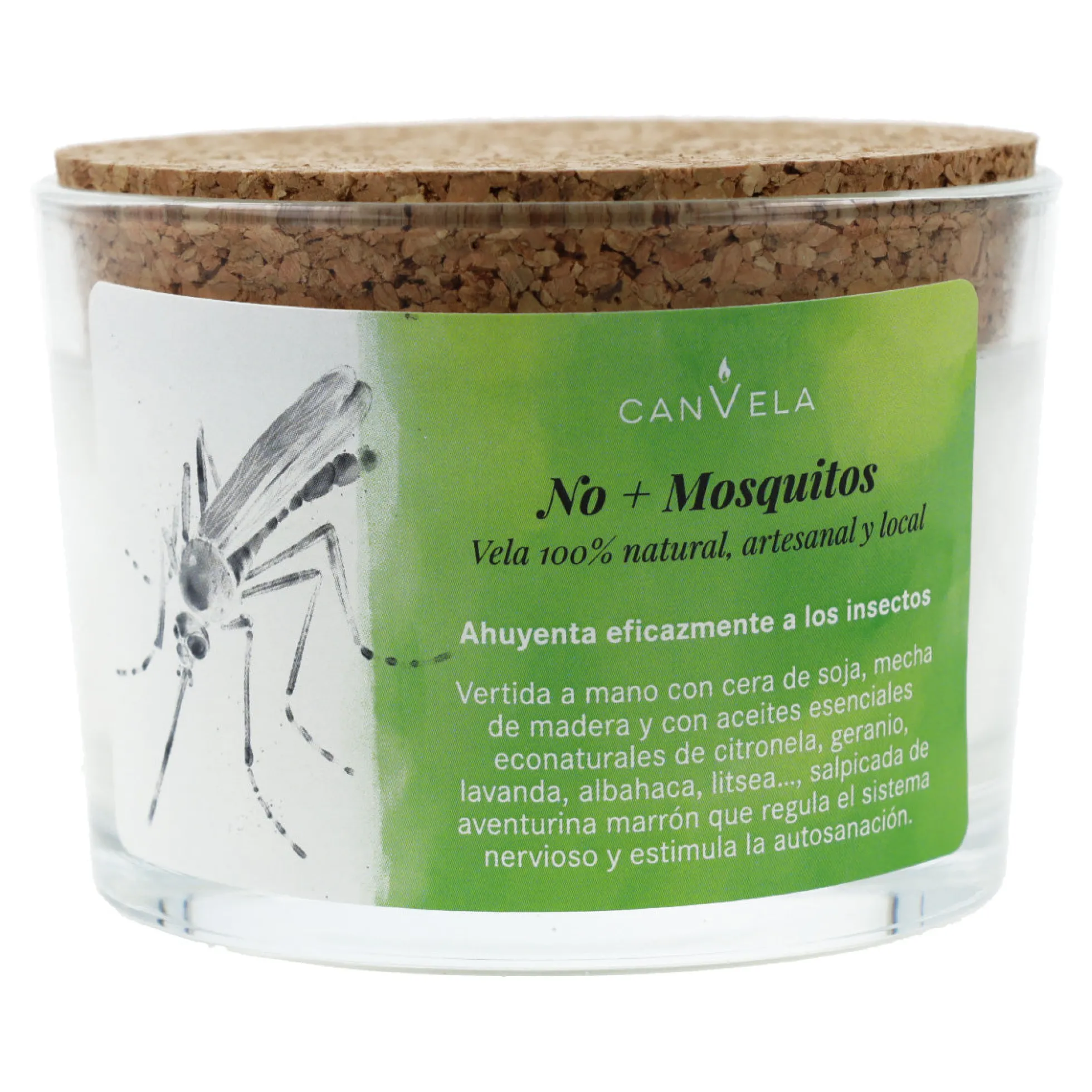 Vela vaso perfumada No+Mosquitos 100% Natural CanVela
