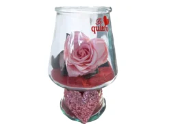 Velero Cristal Corazon Rosa 10x20