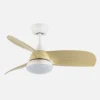 Ventilador Dc Atomo 24w Blanco 3aspas Haya 91d 2640l 6vel 3000k,4000k,6000k Remoto+memoria+temporizador