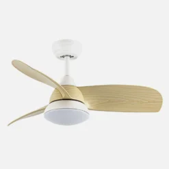 Ventilador Dc Atomo 24w Blanco 3aspas Haya 91d 2640l 6vel 3000k,4000k,6000k Remoto+memoria+temporizador