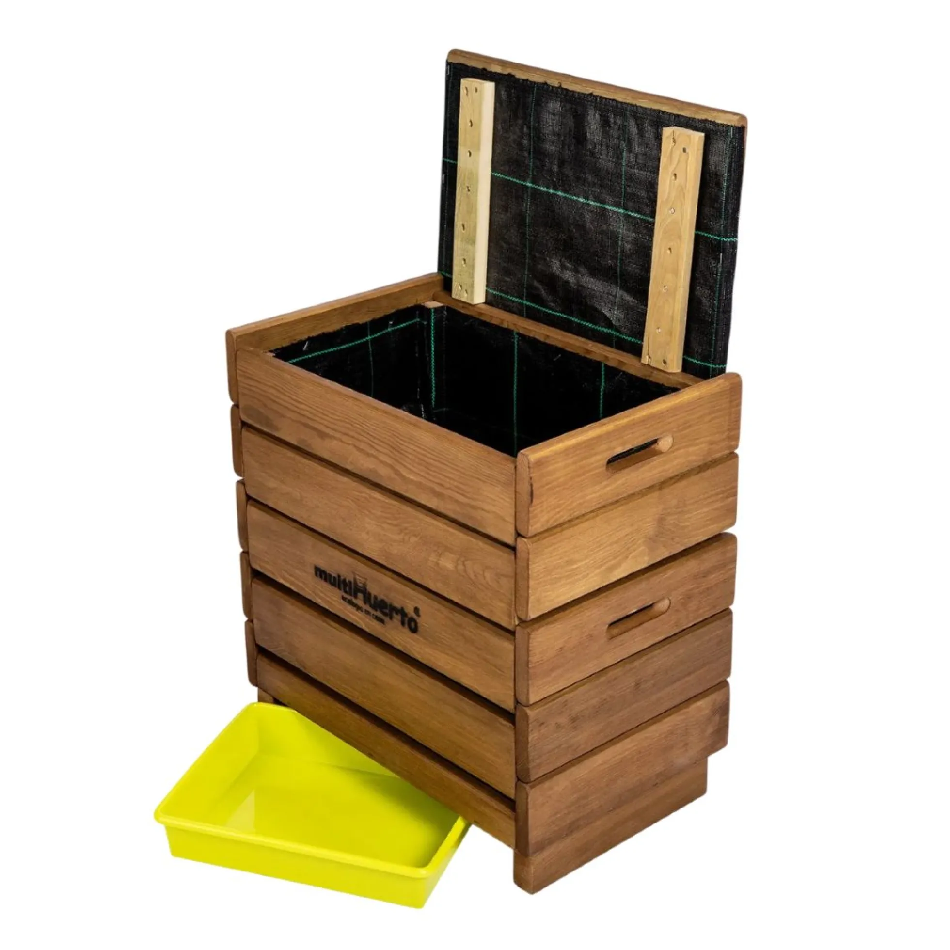 Vermicompostador de madera Frutero completo Multihuerto