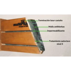 Vermicompostador de madera Frutero sencillo Multihuerto