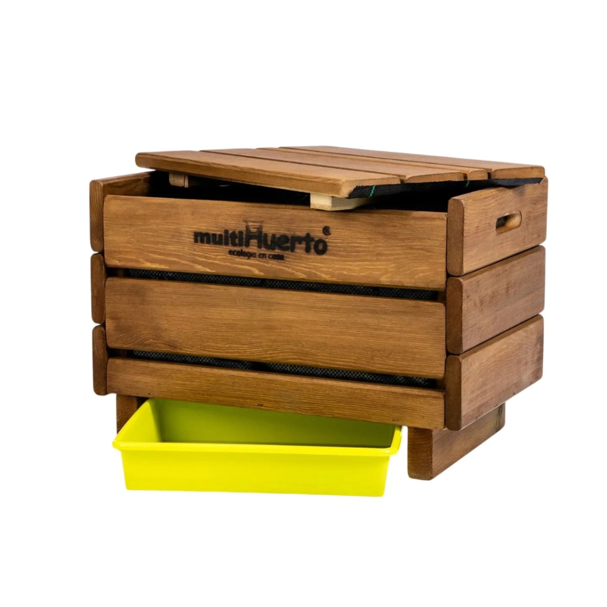 Vermicompostador de madera Frutero sencillo Multihuerto