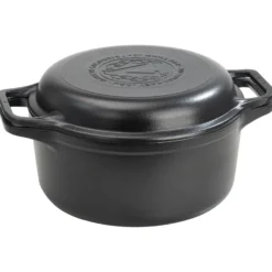 Victoria Horno Holandés Olla Inducción Hierro Fundido Esmaltado 27cm, Tapa - Sartén, 5,7l, Sin Ptfe, 39585, Negro