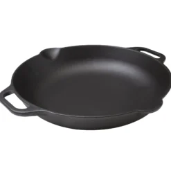 Victoria Paellera Hierro Fundido Curado Inducción 33cm, Apta Fuego, Barbacoa, Horno Cast Iron Skillet, 37574, Negro