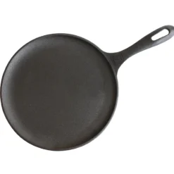 Victoria Plancha Cocina Inducción Comal Hierro Fundido Curado Para Pizza, Tortillas 26,6cm Fuego, Barbacoa, 32999
