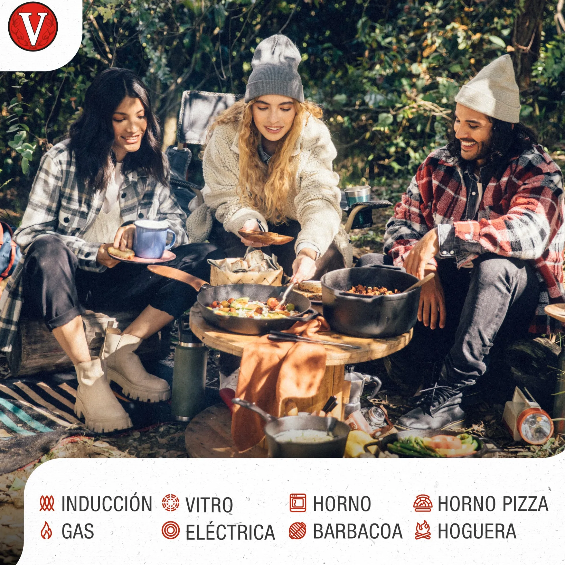 Victoria Plancha Inducción Hierro Fundido Curado, Budare 38cm Pizza, Crepes Para Fuego, Barbacoa, Horno, 34573, Negro