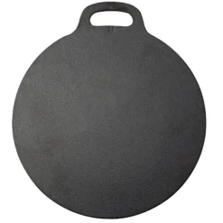 Victoria Plancha Inducción Hierro Fundido Curado, Budare 38cm Pizza, Crepes Para Fuego, Barbacoa, Horno, 34573, Negro