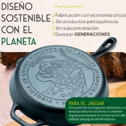 Victoria Sartén Hierro Fundido Curado Amazonía Jaguar Inducción 30cm