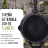 Victoria Sartén Hierro Fundido Curado Inducción 30cm, Apta Fuego, Barbacoa, Horno Cast Iron Skillet, 36706, Negro