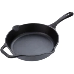 Victoria Sartén Hierro Fundido Curado Inducción 30cm, Apta Fuego, Barbacoa, Horno Cast Iron Skillet, 36706, Negro