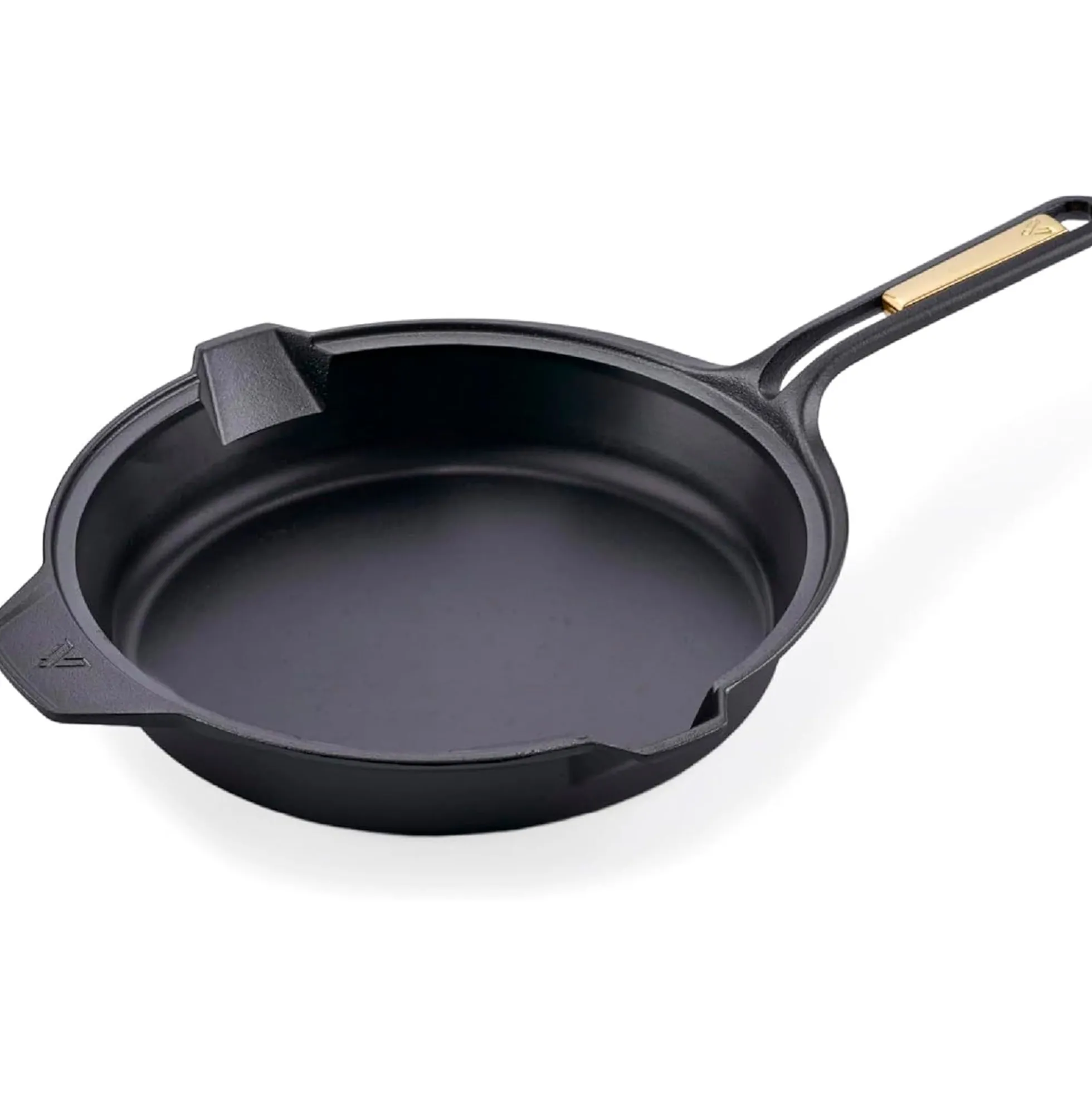 Victoria Sartén Hierro Fundido Curado Signature Gold Inducción 25cm, Apta Fuego, Barbacoa, Horno, Vitrocerámica