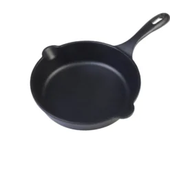 Victoria Sartén Hierro Fundido Esmaltado Inducción 20cm, Apta Fuego, Barbacoa, Horno Cast Iron Skillet, 31923, Negro
