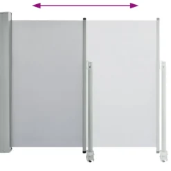 Vidaxl Toldo Lateral Retráctil Para Patio 120x300 Cm Gris