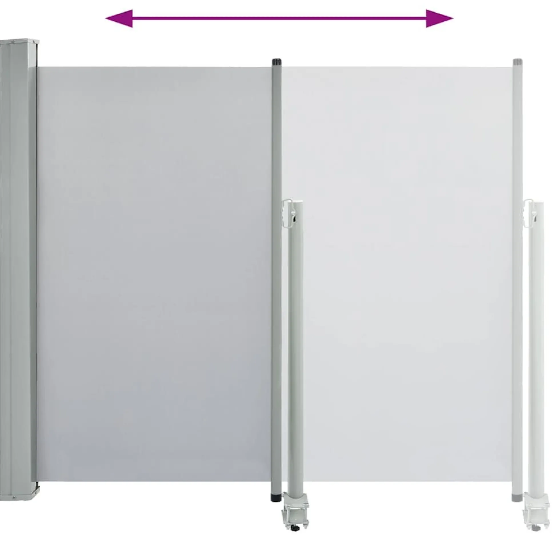 Vidaxl Toldo Lateral Retráctil Para Patio 120x300 Cm Gris