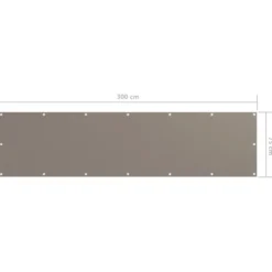 Vidaxl Toldo Para Balcón De Tela Oxford Gris Taupe 75x300 Cm