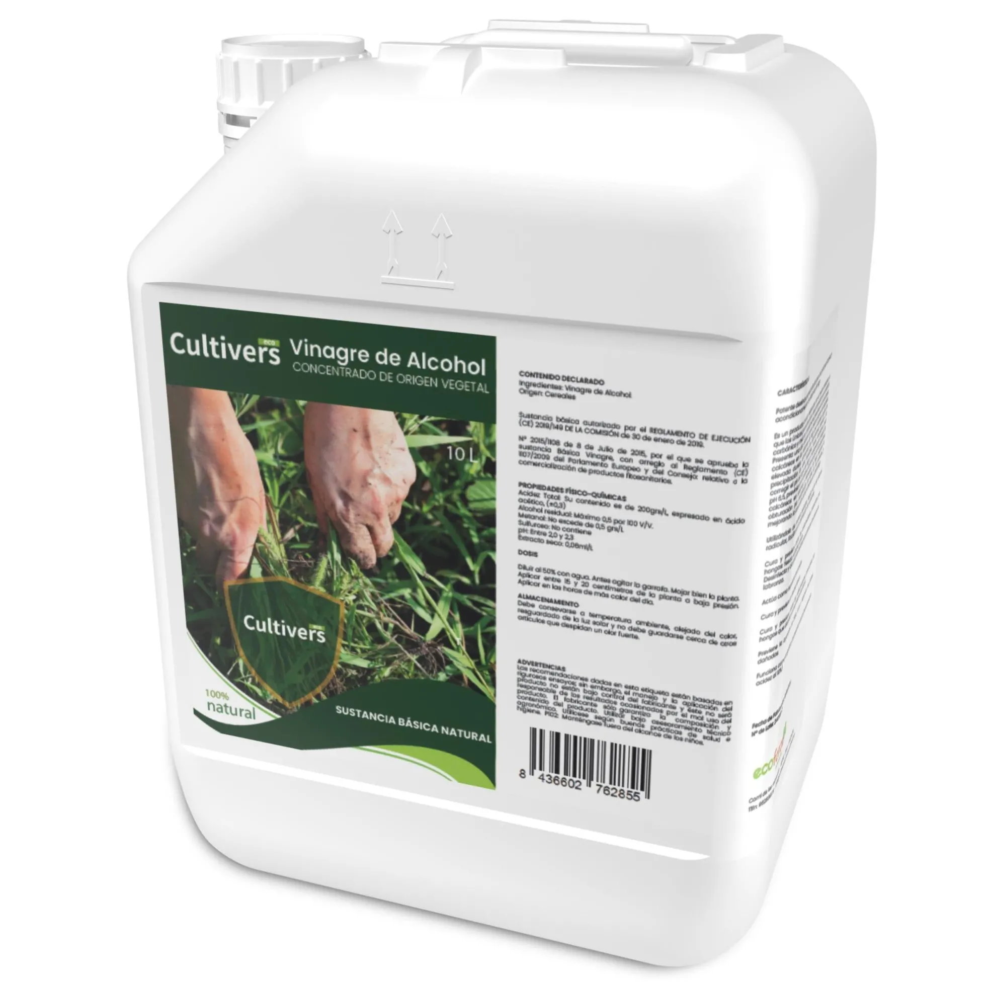Vinagre De Alcohol. Herbicida Natural De Vinagre Cultivers 1 L