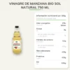 Vinagre de manzana bio Sol Natural 750 ml
