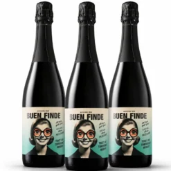 Vino Frizzante Sin Alcohol 0,0% Airén | Pack 3 Botellas X 750 Ml | Vino Espumoso Desalcoholizado | Ligero Y Refrescante
