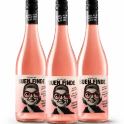 Vino Rosado Sin Alcohol 0,0% Tempranillo | Pack 3 Botellas X 750 Ml | Vino Rosado Desalcoholizado Fresco Y Afrutado
