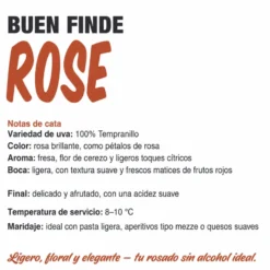 Vino Rosado Sin Alcohol 0,0% Tempranillo | Pack 6 Botellas X 750 Ml | Vino Rosado Desalcoholizado Fresco Y Afrutado