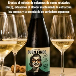 Vino Sin Alcohol 0,0% Frizzante Airén | Pack 6 Botellas X 750 Ml | Vino Espumoso Desalcoholizado | Ligero Y Refrescante