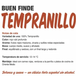 Vino Sin Alcohol 0,0% Tinto Tempranillo Pack 6 Botellas 750 Ml | Vino Tinto Desalcoholizado Equilibrado Y Afrutado