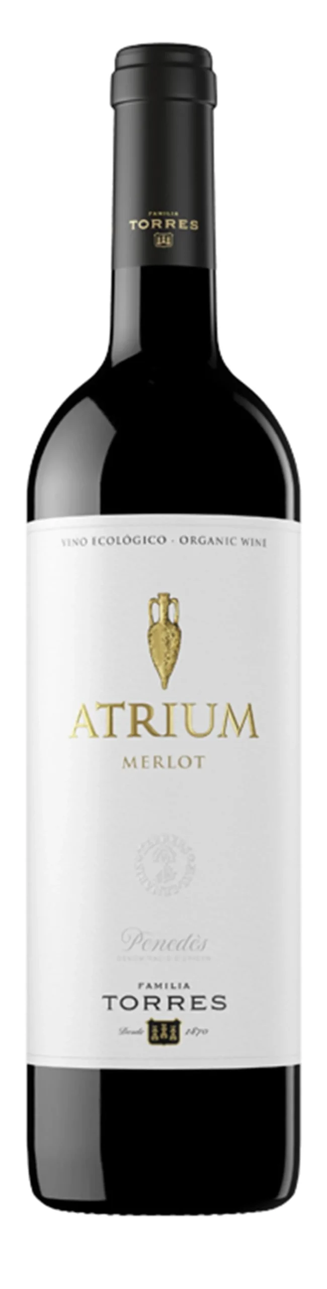 Vino tinto Atrium Merlot ECO Do Penedès 75 cl