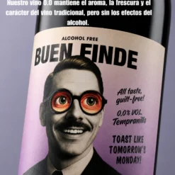 Vino Tinto Sin Alcohol 0,0% Tempranillo | Pack 3 Botellas X 750 Ml | Vino Desalcoholizado Equilibrado Y Afrutado