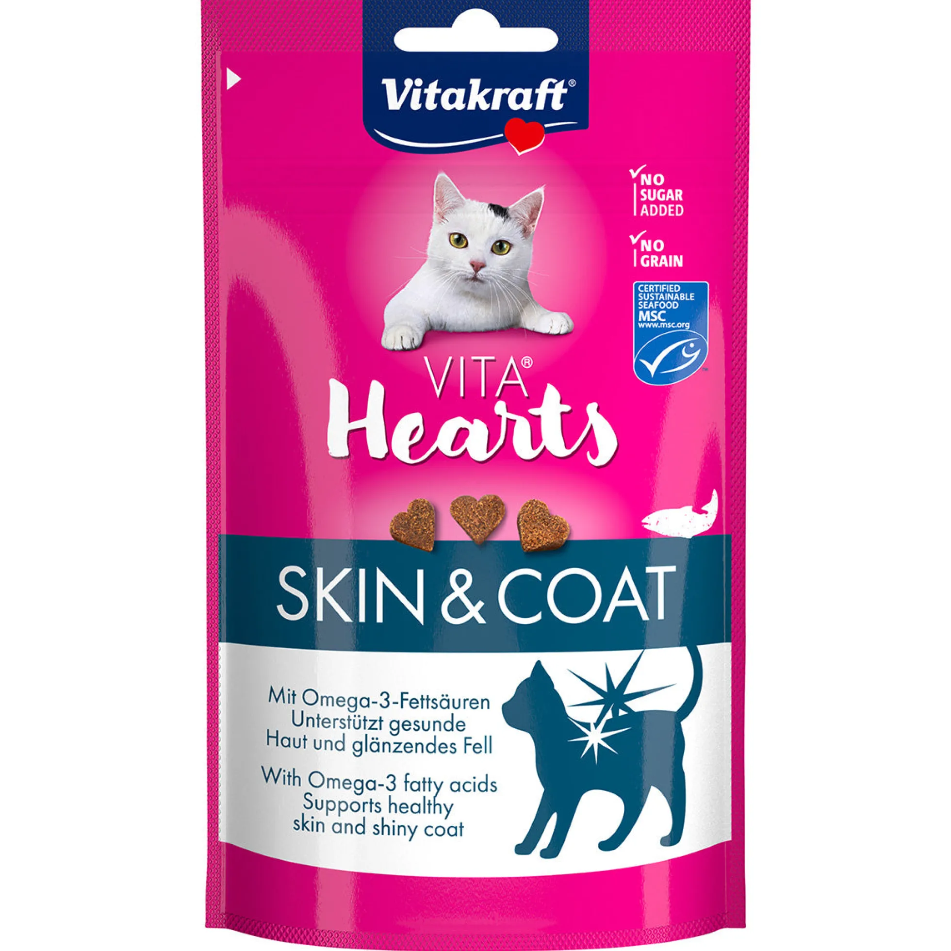 Vita Hearts Skin & coat salmón Vitakraft 40g
