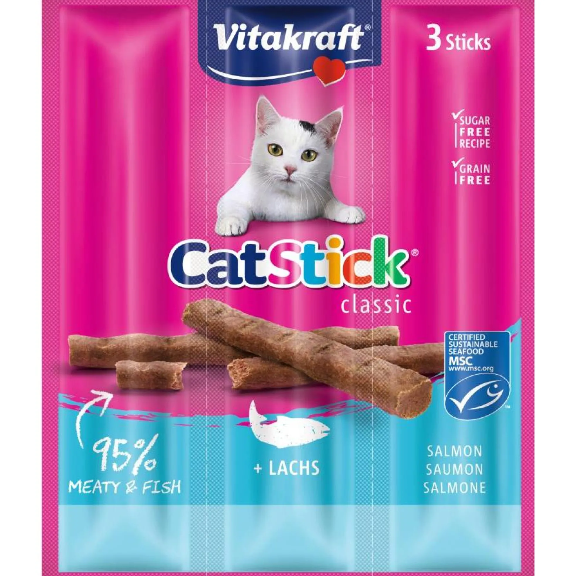 Vitakraft Cat Stick Salmón snack para gatos