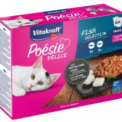 Vitakraft MULTIPACK Poésie Deli Sauce pescado 6 x 85 g (3 uds. abadejo + 3 uds. bacalao) comida húmeda gato