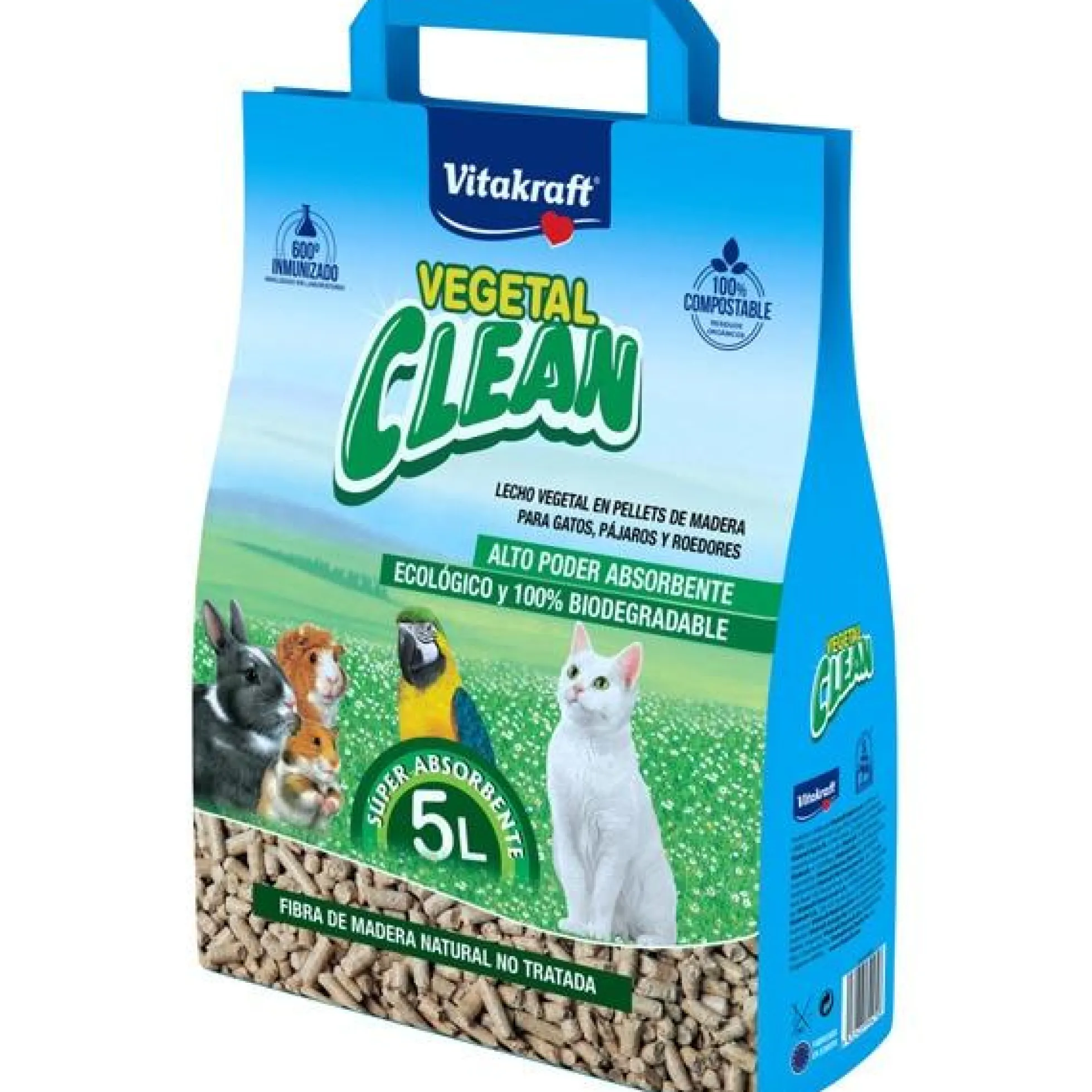 Vitakraft Vegetal Clean 5 L Lecho vegetal en pellets