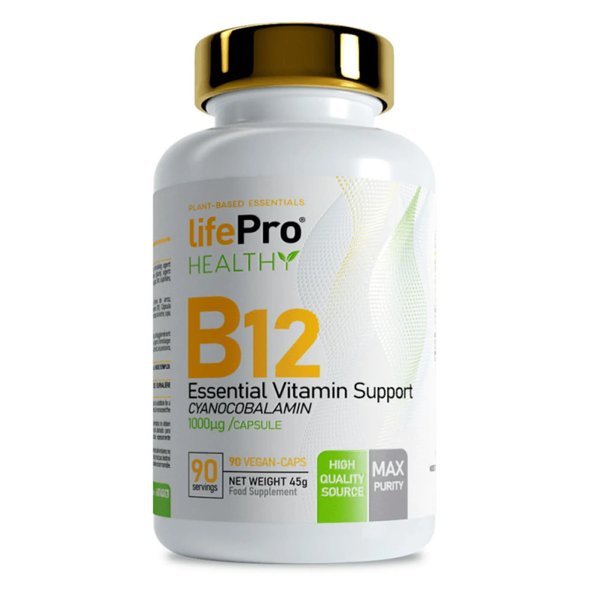 Vitamina B12 - 90 Cápsulas Veganas - Vitamina B - Lifepro
