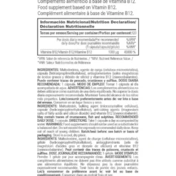 Vitamina B12 1000μg - 120 Cápsulas Vegetales - Reduce La Fatiga - Masmusculo