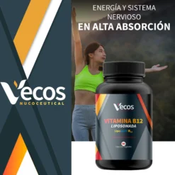 Vitamina B12 1000 Μg Liposomal Vecos 90 Cápsulas | Energía Y Reducción Del Cansancio | Metilcobalamina Pura