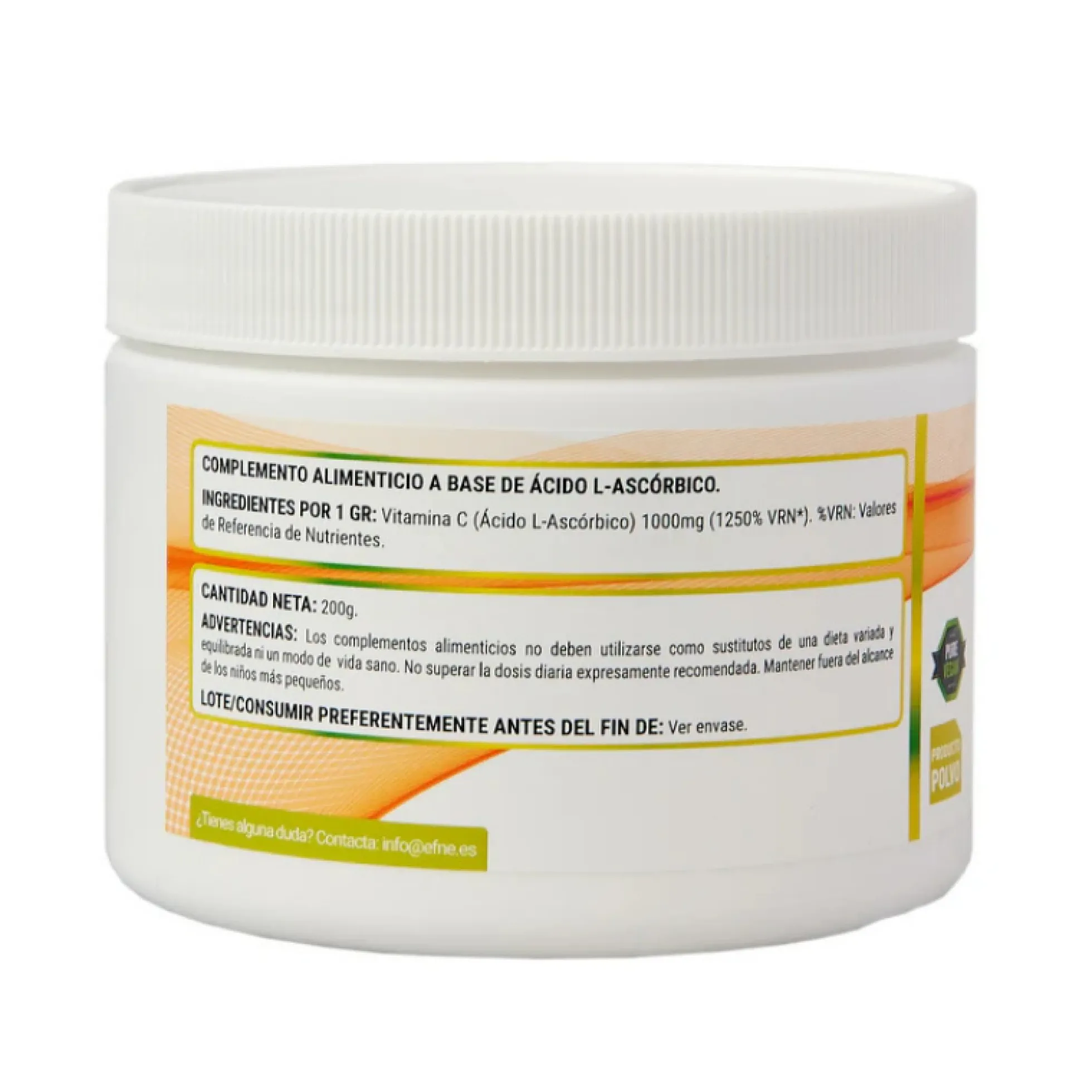 Vitamina C Ácido L-ascórbico Efne 200 Gr