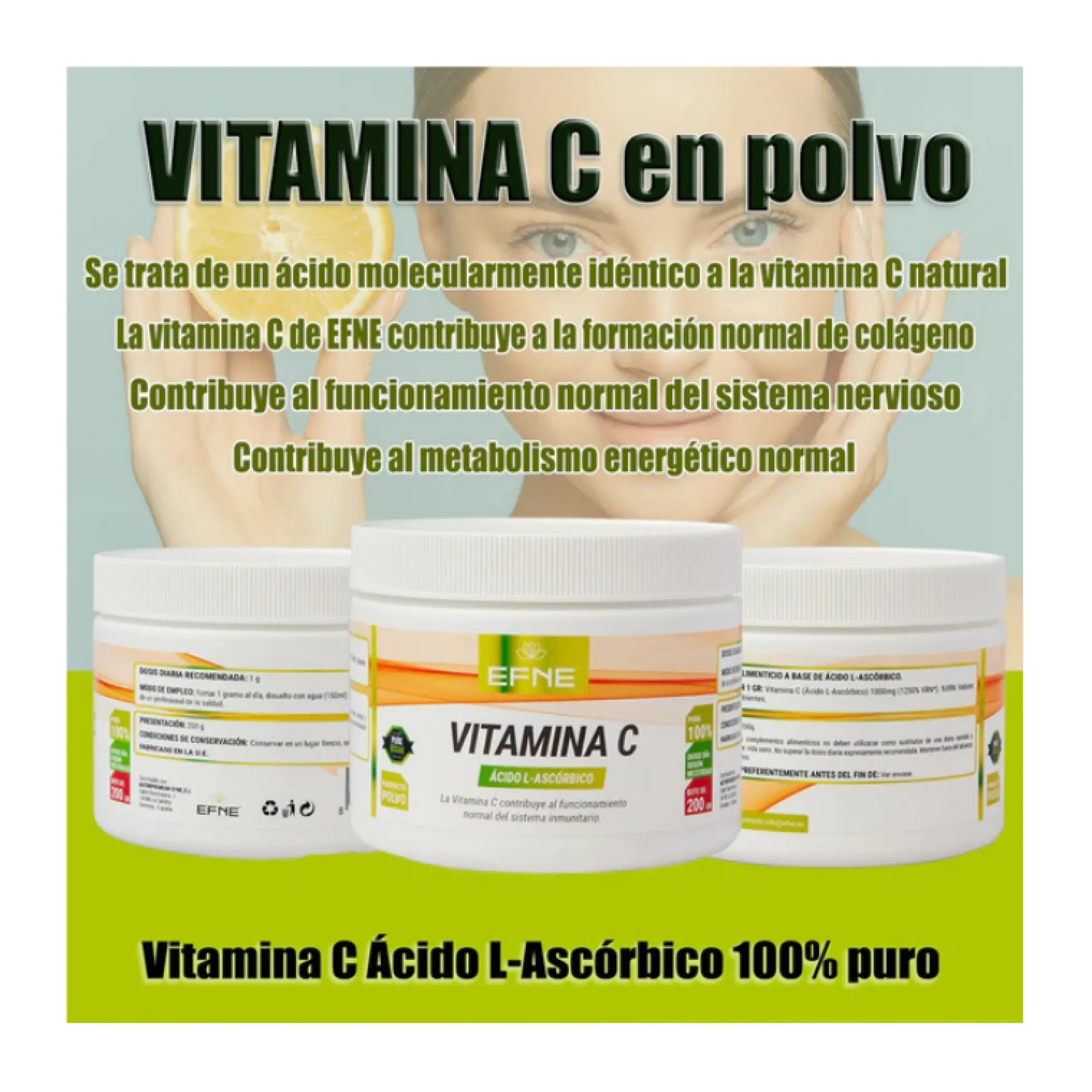 Vitamina C Ácido L-ascórbico Efne 200 Gr
