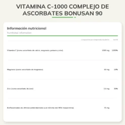 Vitamina C-1000 complejo de ascorbates Bonusan 90