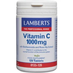 Vitamina C 1000 mg con bioflavonoides y escaramujo 120 tabletas Lamberts