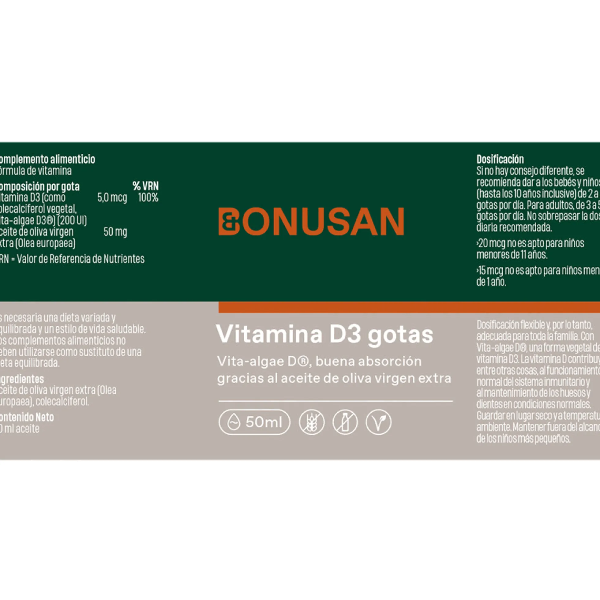 Vitamina D3 gotas Bonusan 50 ml