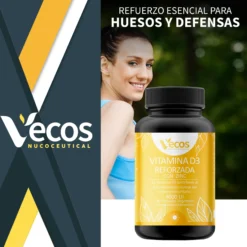 Vitamina D3 100 Μg + Zinc Vecos 30 Cápsulas | Sistema Inmunitario Y Huesos